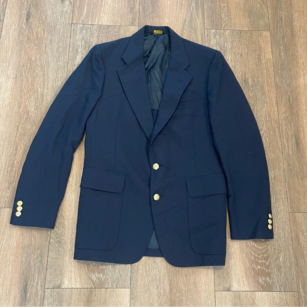 Men's Navy Blazer with Gold Buttons